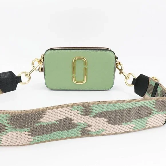 Marc Jacobs Snapshot Small Leather Camera Bag Green OS